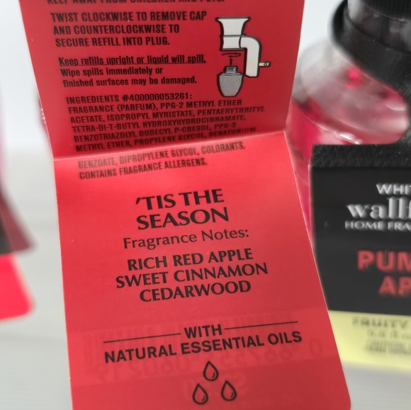 White barn bbw wallflower refills 3 spiced apples tis season pumpkin apple - Picture 3 of 4